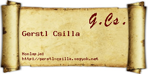Gerstl Csilla névjegykártya